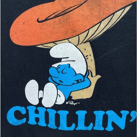 Gildan since small Smurf Chillin Tee shirt casual novelty - Picture 7 of 12